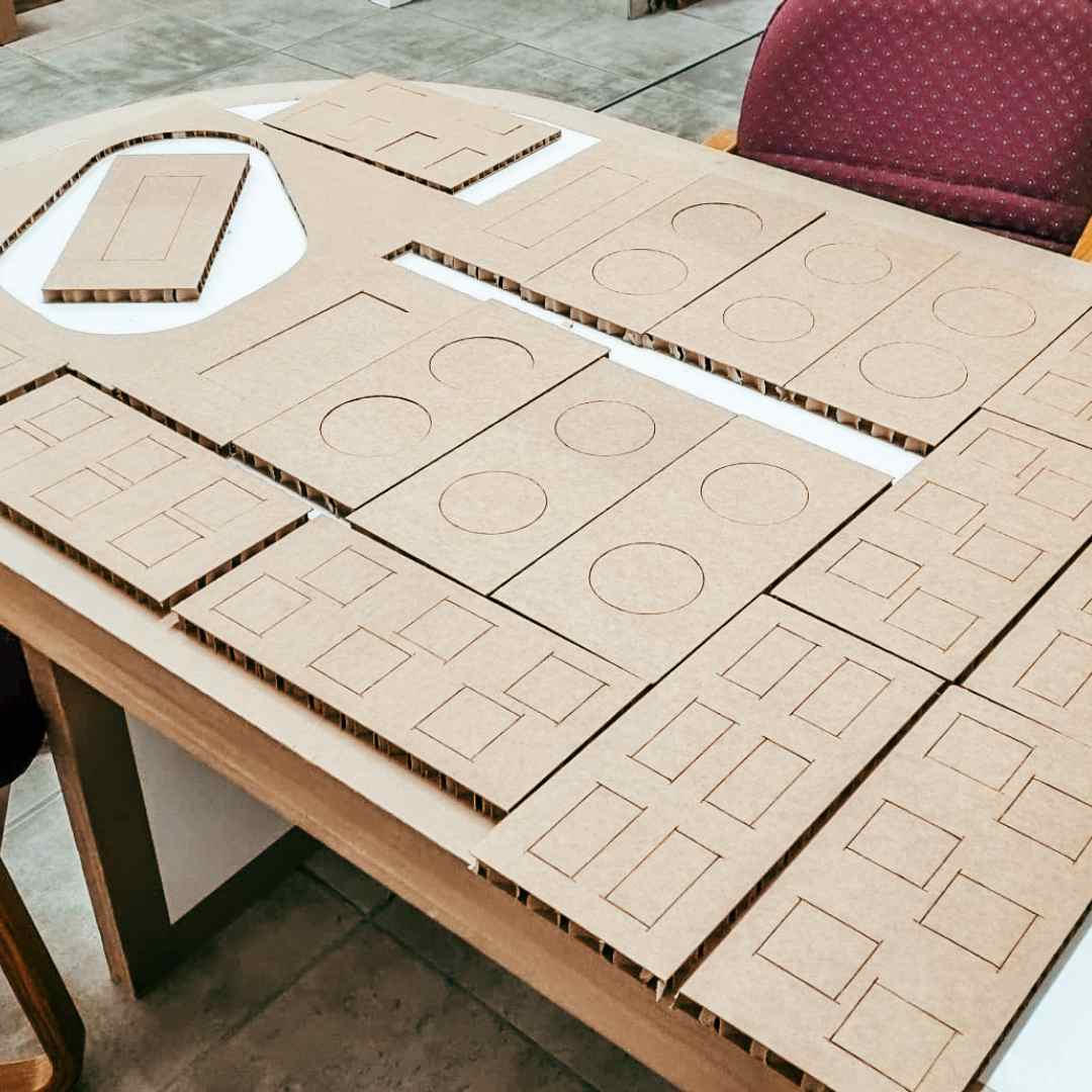 cut honeycomb paper board sheets